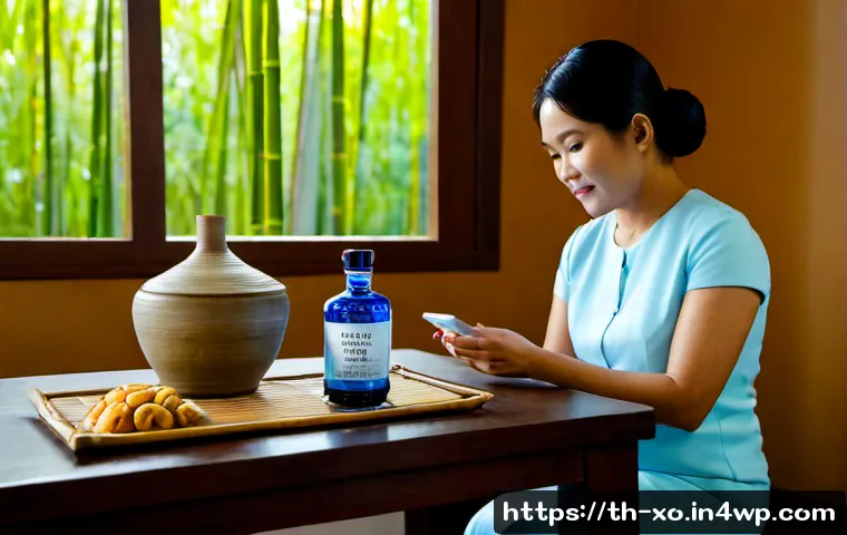 Home 17 전통주 브랜드의 고객 만족도 조사 - Photorealistic customer satisfaction survey scene in a welcoming Thai traditional spirits tasting ro...